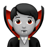 🧛🏼 Vampire: Medium-Light Skin Tone, Emoji by Apple