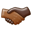 🫱🏾‍🫲🏿 Handshake: Medium-Dark Skin Tone, Dark Skin Tone, Emoji by Samsung