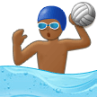 🤽🏾‍♂️ Man Playing Water Polo: Medium-Dark Skin Tone, Emoji by Samsung