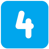 4️⃣ Keycap: 4, Emoji by Microsoft