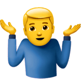 🤷‍♂️ Schulterzuckender Mann Emoji von Apple