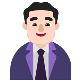 👨🏻‍💼 Büroangestellter: Helle Hautfarbe Emoji von Microsoft