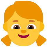 👧 Girl, Emoji by Microsoft