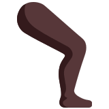 🦵🏿 Bein: Dunkle Hautfarbe Emoji von Microsoft