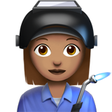 👩🏽‍🏭 Woman Factory Worker: Medium Skin Tone, Emoji by Apple