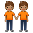 🧑🏽‍🤝‍🧑🏽 Deux Personnes Se Tenant La Main : Peau Légèrement Mate Emoji par Samsung