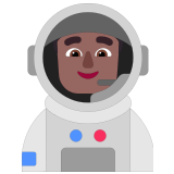 👨🏾‍🚀 Astronaut: Mitteldunkle Hautfarbe Emoji von Microsoft