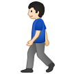 🚶🏻‍♂️ Man Walking: Light Skin Tone, Emoji by Samsung
