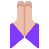 🙏🏼 Betende Hände: Mittelhelle Hautfarbe Emoji von Microsoft