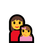 👩‍👧 Familie: Frau, Mädchen Emoji von Microsoft