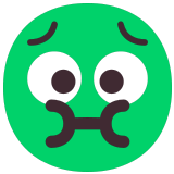 🤢 Visage Nauséeux Emoji par Microsoft