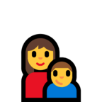 👩‍👦 Familie: Frau, Junge Emoji von Microsoft