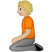 🧎🏼 Person Kneeling: Medium-Light Skin Tone, Emoji by Samsung