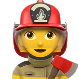 👩‍🚒 Feuerwehrfrau Emoji von Apple