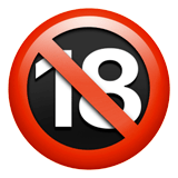 🔞 No One Under Eighteen, Emoji by Apple