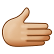 🫱🏼 Nach Rechts Weisende Hand: Mittelhelle Hautfarbe Emoji von Samsung