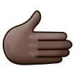 🫱🏿 Rightwards Hand: Dark Skin Tone, Emoji by Samsung