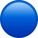 🔵 Disque Bleu Emoji par Apple
