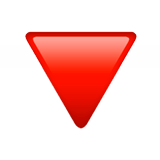 🔻 Red Triangle Pointed Down, Emoji by Apple