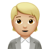 🧑🏼‍💼 Büroangestellte(r): Mittelhelle Hautfarbe Emoji von Apple