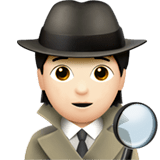 🕵🏻 Detektiv(in): Helle Hautfarbe Emoji von Apple