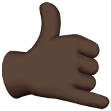 🤙🏿 Call Me Hand: Dark Skin Tone, Emoji by Apple