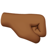 🤜🏾 Faust Nach Rechts: Mitteldunkle Hautfarbe Emoji von Apple