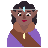 🧝🏾‍♀️ Woman Elf: Medium-Dark Skin Tone, Emoji by Microsoft