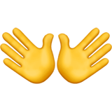 👐 Mains Ouvertes Emoji par Apple