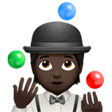 🤹🏿 Person Juggling: Dark Skin Tone, Emoji by Apple