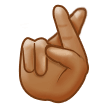 🤞🏽 Скрещенные Пальцы: Средний Тон Кожи, смайлик от Samsung