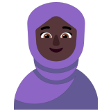 🧕🏿 Woman with Headscarf: Dark Skin Tone, Emoji by Microsoft