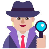 🕵🏼 Detektiv(in): Mittelhelle Hautfarbe Emoji von Microsoft