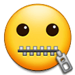 🤐 Zipper-Mouth Face, Emoji by Samsung