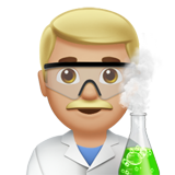 👨🏼‍🔬 Man Scientist: Medium-Light Skin Tone, Emoji by Apple