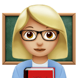 👩🏼‍🏫 Woman Teacher: Medium-Light Skin Tone, Emoji by Apple