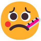 🤒 Gesicht Mit Fieberthermometer Emoji von Microsoft