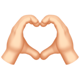 🫶🏻 Heart Hands: Light Skin Tone, Emoji by Apple