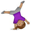 🤸🏽‍♀️ Woman Cartwheeling: Medium Skin Tone, Emoji by Samsung