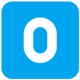 0️⃣ Taste: 0 Emoji von Microsoft