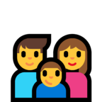👨‍👩‍👦 Familie: Mann, Frau Und Junge Emoji von Microsoft