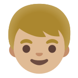 👦🏼 Boy: Medium-Light Skin Tone, Emoji by Google