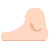 🦶🏻 Fuß: Helle Hautfarbe Emoji von Microsoft