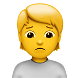 🙍 Personne Fronçant Les Sourcils Emoji par Apple
