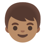 👦🏽 Boy: Medium Skin Tone, Emoji by Google