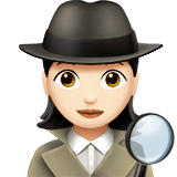 🕵🏻‍♀️ Woman Detective: Light Skin Tone, Emoji by Apple