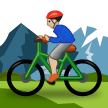 🚵🏼‍♂️ Мужчина на Горном Велосипеде: Светлый Тон Кожи, смайлик от Samsung