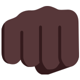 👊🏿 Oncoming Fist: Dark Skin Tone, Emoji by Microsoft