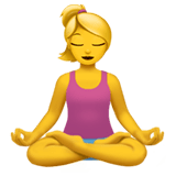🧘‍♀️ Woman in Lotus Position, Emoji by Apple