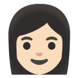 👩🏻 Woman: Light Skin Tone, Emoji by Google